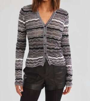 NEW ALLISON colleen cardigan in black/white
